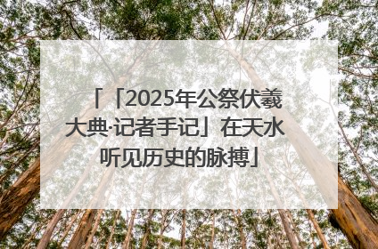 「2025年公祭伏羲大典·记者手记」在天水 听见历史的脉搏