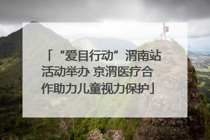 “爱目行动”渭南站活动举办 京渭医疗合作助力儿童视力保护