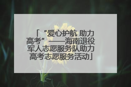 “爱心护航 助力高考”——海南退役军人志愿服务队助力高考志愿服务活动