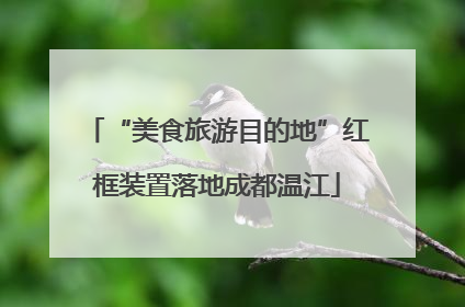 “美食旅游目的地”红框装置落地成都温江