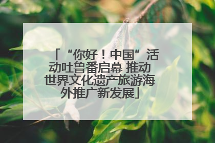 “你好！中国”活动吐鲁番启幕 推动世界文化遗产旅游海外推广新发展