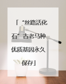 “丝路活化石”古老马种优质基因永久保存