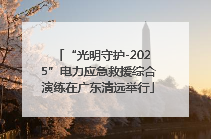 “光明守护-2025”电力应急救援综合演练在广东清远举行