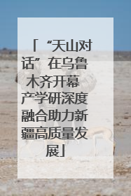 “天山对话”在乌鲁木齐开幕 产学研深度融合助力新疆高质量发展