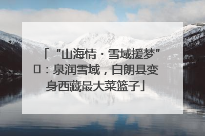 “山海情・雪域援梦”⑪：泉润雪域，白朗县变身西藏最大菜篮子