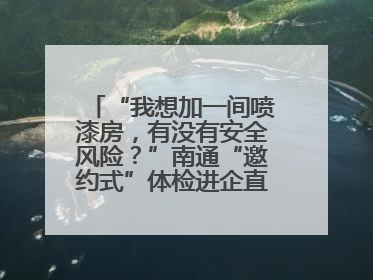 “我想加一间喷漆房，有没有安全风险？”南通“邀约式”体检进企直面实际问题