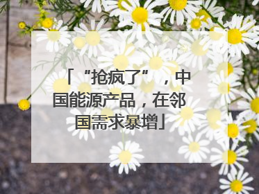 “抢疯了”，中国能源产品，在邻国需求暴增