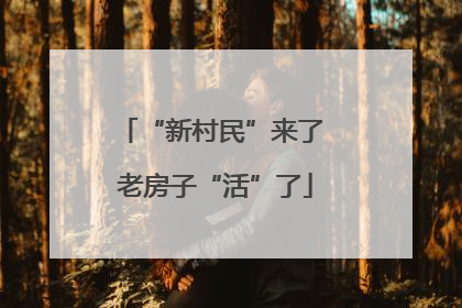 “新村民”来了 老房子“活”了