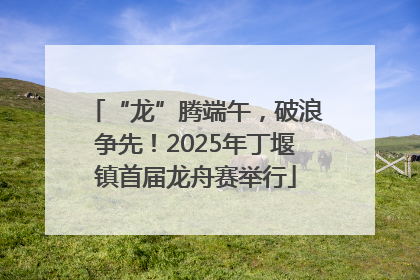 “龙”腾端午，破浪争先！2025年丁堰镇首届龙舟赛举行
