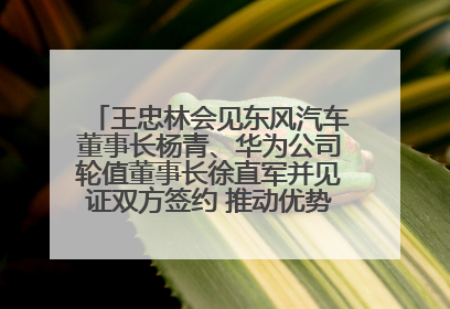 王忠林会见东风汽车董事长杨青、华为公司轮值董事长徐直军并见证双方签约 推动优势互补 实现共赢发展