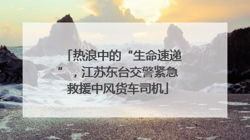 热浪中的“生命速递”，江苏东台交警紧急救援中风货车司机