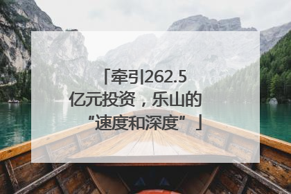 牵引262.5亿元投资，乐山的“速度和深度”