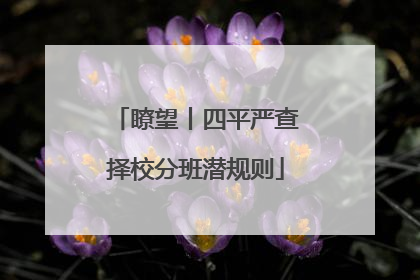 瞭望丨四平严查择校分班潜规则