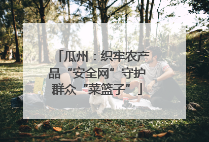 瓜州：织牢农产品“安全网”守护群众“菜篮子”