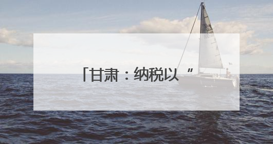 甘肃：纳税以“信”为本 益企乐享其“诚”