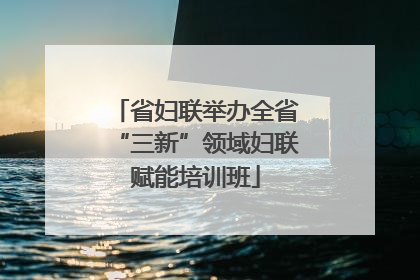 省妇联举办全省“三新”领域妇联赋能培训班