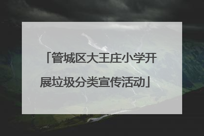 管城区大王庄小学开展垃圾分类宣传活动