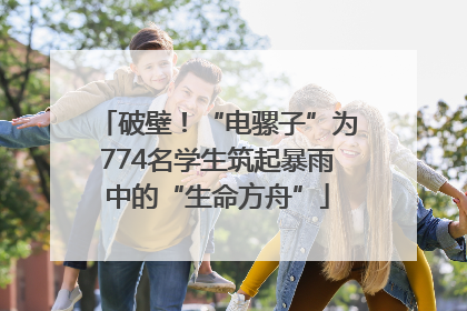 破壁！“电骡子”为774名学生筑起暴雨中的“生命方舟”