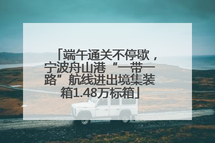 端午通关不停歇，宁波舟山港“一带一路”航线进出境集装箱1.48万标箱