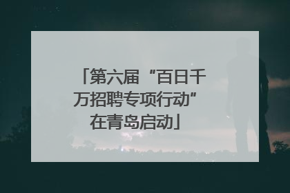 第六届“百日千万招聘专项行动”在青岛启动