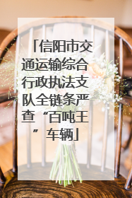 信阳市交通运输综合行政执法支队全链条严查“百吨王”车辆