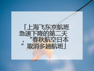 上海飞东京航班急速下降的第二天，“春秋航空日本”取消多趟航班