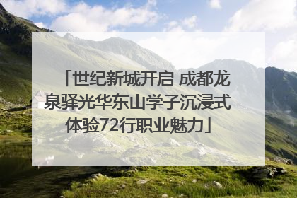 世纪新城开启 成都龙泉驿光华东山学子沉浸式体验72行职业魅力