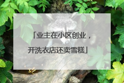 业主在小区创业，开洗衣店还卖雪糕
