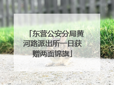 东营公安分局黄河路派出所一日获赠两面锦旗