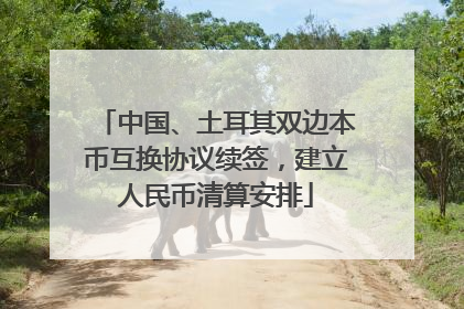 中国、土耳其双边本币互换协议续签，建立人民币清算安排