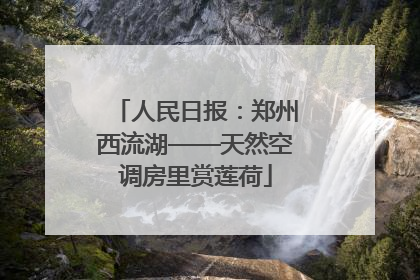 人民日报：郑州西流湖——天然空调房里赏莲荷