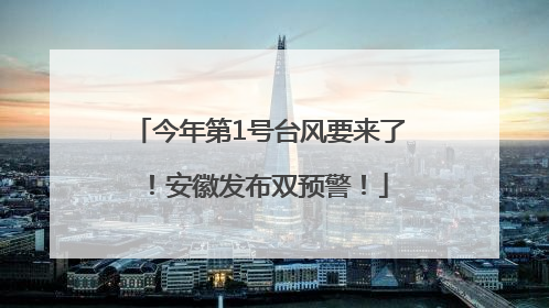 今年第1号台风要来了！安徽发布双预警！