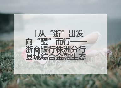 从“浙”出发 向“醴”而行——浙商银行株洲分行县域综合金融生态建设纪实