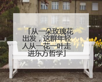 从一朵玫瑰花出发，这群年轻人从一花一叶走进东方哲学