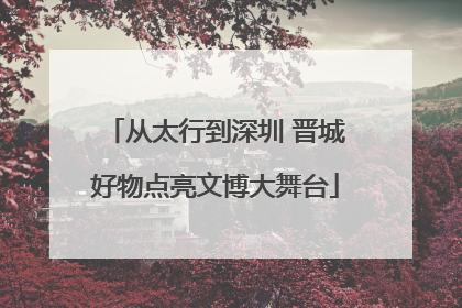 从太行到深圳 晋城好物点亮文博大舞台