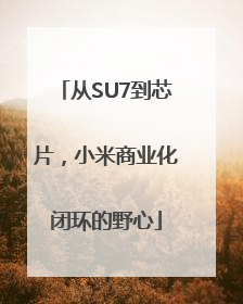 从SU7到芯片，小米商业化闭环的野心