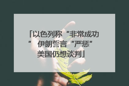 以色列称“非常成功” 伊朗誓言“严惩” 美国仍想谈判