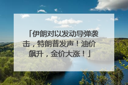 伊朗对以发动导弹袭击，特朗普发声！油价飙升，金价大涨！