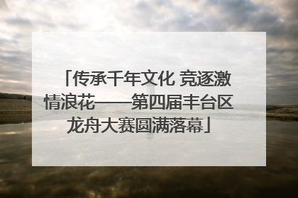 传承千年文化 竞逐激情浪花——第四届丰台区龙舟大赛圆满落幕