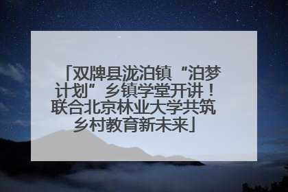 双牌县泷泊镇“泊梦计划”乡镇学堂开讲！联合北京林业大学共筑乡村教育新未来