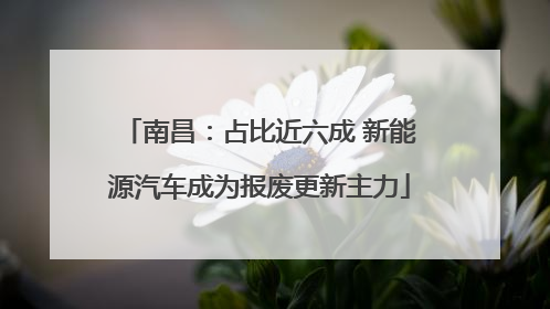 南昌：占比近六成 新能源汽车成为报废更新主力