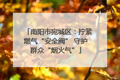南阳市宛城区：拧紧燃气“安全阀” 守护群众“烟火气”