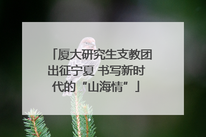 厦大研究生支教团出征宁夏 书写新时代的“山海情”