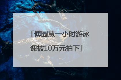 傅园慧一小时游泳课被10万元拍下