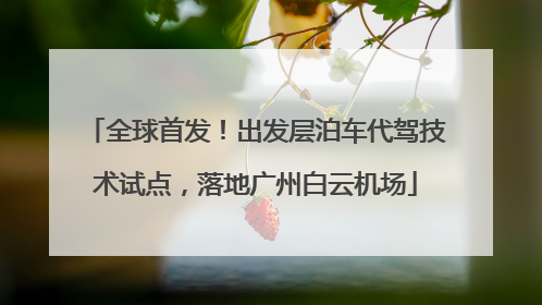 全球首发！出发层泊车代驾技术试点，落地广州白云机场