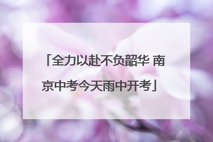 全力以赴不负韶华 南京中考今天雨中开考