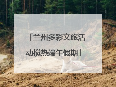 兰州多彩文旅活动搅热端午假期