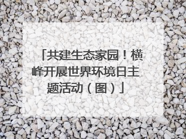 共建生态家园！横峰开展世界环境日主题活动（图）