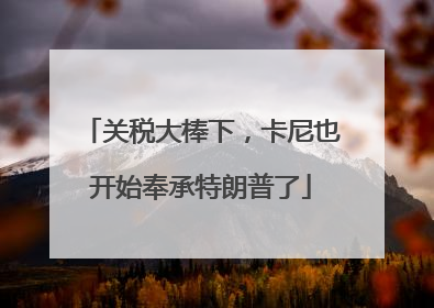 关税大棒下，卡尼也开始奉承特朗普了