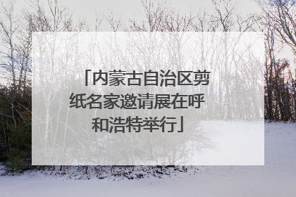 内蒙古自治区剪纸名家邀请展在呼和浩特举行